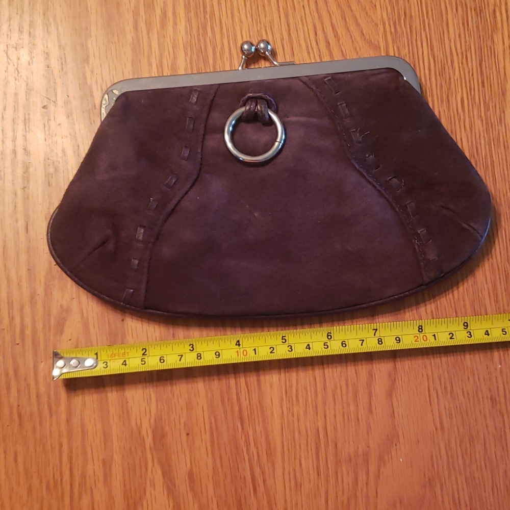 Purple Suede Clutch